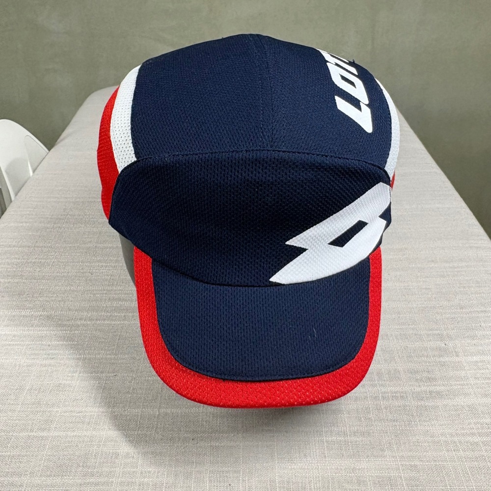 Lotto Mens Sport Mesh Adjustable Strapback Hat Navy Red White LO-Y20-002-014